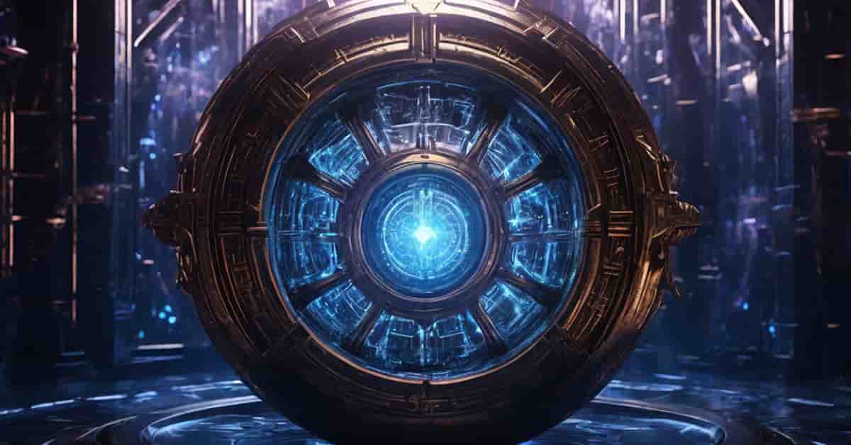 Digital vault glowing with blue light, symbolizing trust and transparency in our affiliate disclosure supporting creative AI, AI generated animations, and storytelling AI