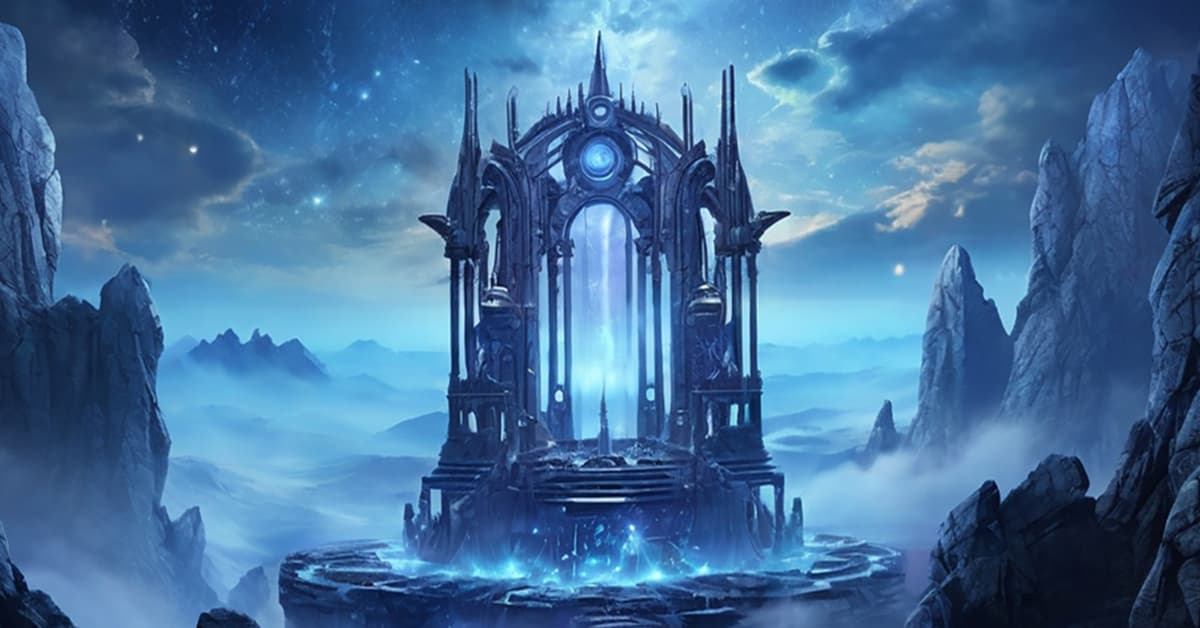 Blue portal set in a blue mountainous range under a galaxy blue sky. Discover the latest AI tools, the Leonardo app, AI animation, picture prompts, and image software to effortlessly bring your creative visions to life.